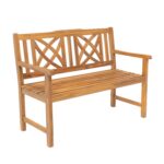 VESTIAMO CASA GIARDINO - Panchina da Giardino in Legno di Acacia - h91x120x62 cm