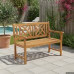 VESTIAMO CASA GIARDINO - Panchina da Giardino in Legno di Acacia - h91x120x62 cm - immagine 2