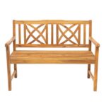 VESTIAMO CASA GIARDINO - Panchina da Giardino in Legno di Acacia - h91x120x62 cm - immagine 3