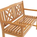 VESTIAMO CASA GIARDINO - Panchina da Giardino in Legno di Acacia - h91x120x62 cm - immagine 4