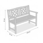 VESTIAMO CASA GIARDINO - Panchina da Giardino in Legno di Acacia - h91x120x62 cm - immagine 7