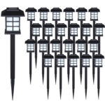 Lampade solari a LED 24 pz nere