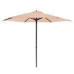 VESTIAMO CASA GIARDINO - Ombrellone da giardino in Acciaio Tessuto Camel Idrorepellente - h217 cm diametro 230 cm