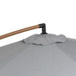 VESTIAMO CASA GIARDINO - Ombrellone da giardino Decentrato con Braccio Laterale e Telo Grigio - h2,54 x diametro 2,7 metri - immagine 3