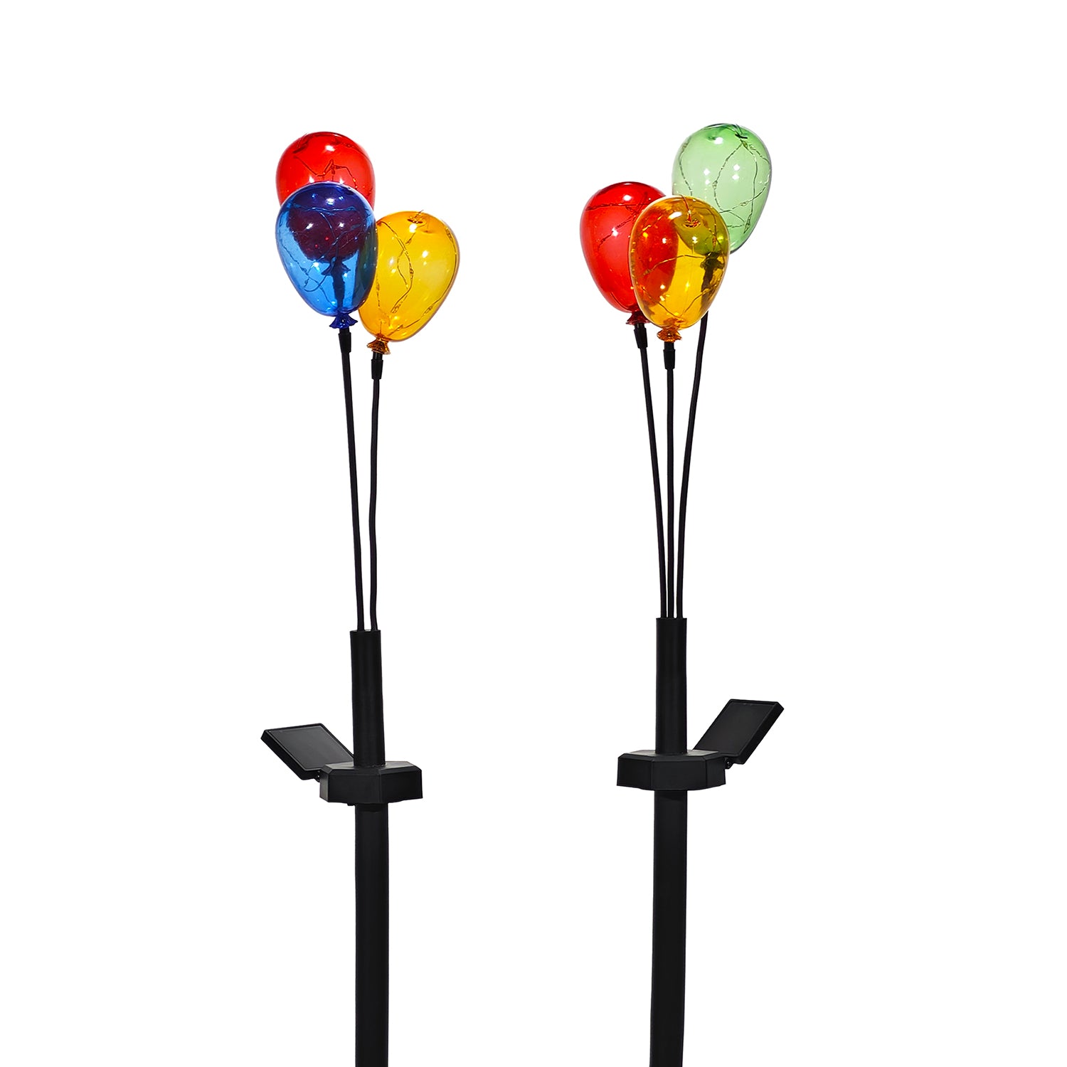 781901-01.jpg DICTROLUX - Lampada Solare LED Decorativa con Palloncini Colorati Luce Calda h66 cm - immagine 1