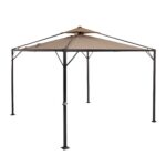VESTIAMO CASA GIARDINO - Gazebo da giardino Richiudibile in Acciaio Antracite con Telo in Poliestere Écru 3x3 metri