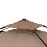 VESTIAMO CASA GIARDINO - Gazebo da giardino Richiudibile in Acciaio Antracite con Telo in Poliestere Écru 3x3 metri - immagine 3