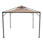 VESTIAMO CASA GIARDINO - Gazebo da giardino Richiudibile in Acciaio Antracite con Telo in Poliestere Écru 3x3 metri - immagine 7