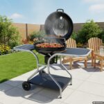 GUSTO CASA - Barbecue a Carbone con Coperchio Smaltato e Griglie in Acciaio Cromato - h95x133x64 cm - immagine 2