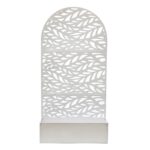 VESTIAMO CASA GIARDINO - Fioriera Rettangolare con Separé Decorativo Bianca - h180x90x33 cm