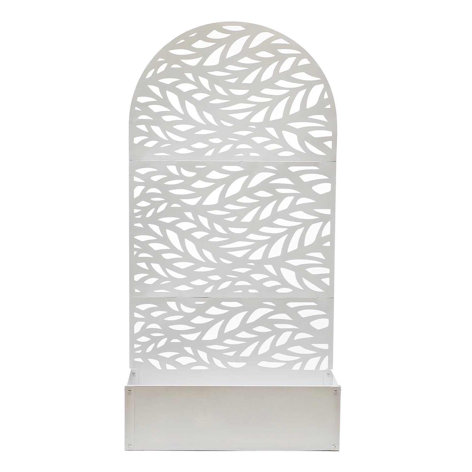 786912-01.jpg VESTIAMO CASA GIARDINO - Fioriera Rettangolare con Separé Decorativo Bianca - h180x90x33 cm - immagine 1