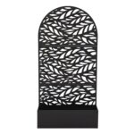 VESTIAMO CASA GIARDINO - Fioriera Rettangolare con Separé Decorativo Nera - h180x90x33 cm