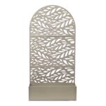 VESTIAMO CASA GIARDINO - Fioriera Rettangolare con Separé Decorativo Tortora - h180x90x33 cm