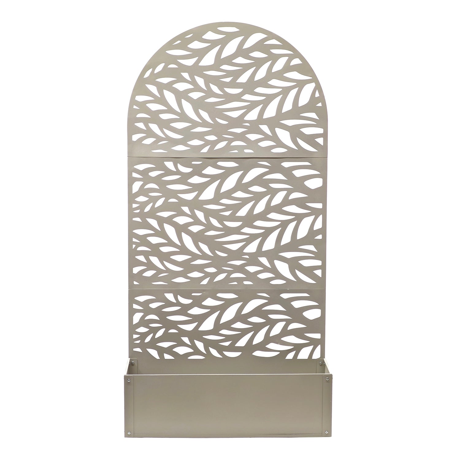 786914-01.jpg VESTIAMO CASA GIARDINO - Fioriera Rettangolare con Separé Decorativo Tortora - h180x90x33 cm - immagine 1