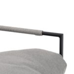 VESTIAMO CASA GIARDINO - Set da giardino 4 pezzi con Struttura in Acciaio Antracite, top in vetro e cuscini Grigio Chiaro - immagine 6
