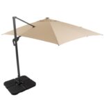 VESTIAMO CASA GIARDINO - Ombrellone da giardino con LED e Pannello Solare Ècru 3x4 metri - immagine 5
