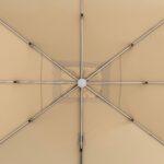 VESTIAMO CASA GIARDINO - Ombrellone da giardino con LED e Pannello Solare Ècru 3x4 metri - immagine 6