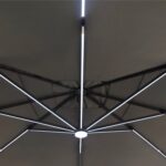 VESTIAMO CASA GIARDINO - Ombrellone da giardino con LED e Pannello Solare Grigio 3x4 metri - immagine 3