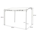 VESTIAMO CASA GIARDINO - Gazebo Veranda con telo Camel 2,5x3 metri - immagine 5