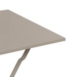 VESTIAMO CASA GIARDINO - Set giardino Bistrot tavolo 60x60 cm e 2 sedie pieghevoli in acciaio Tortora - immagine 3
