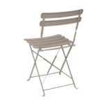 VESTIAMO CASA GIARDINO - Set giardino Bistrot tavolo 60x60 cm e 2 sedie pieghevoli in acciaio Tortora - immagine 5