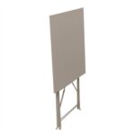 VESTIAMO CASA GIARDINO - Set giardino Bistrot tavolo 60x60 cm e 2 sedie pieghevoli in acciaio Tortora - immagine 6
