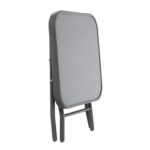 VESTIAMO CASA GIARDINO - Set giardino Tavolo 45x45 cm e 2 sedie in acciaio Antracite Richiudibili con Cuscini Ècru - immagine 8