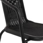 VESTIAMO CASA GIARDINO - Sedia da giardino in acciaio Nero - h72x59x55 cm - immagine 4
