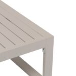 VESTIAMO CASA GIARDINO - Set da giardino 4 pezzi struttura in alluminio Sabbia e braccioli in Polywood con cuscini Beige - Formato da 1 divano, 2 poltrone e 1 tavolino - immagine 3