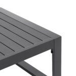 VESTIAMO CASA GIARDINO - Set da giardino 4 pezzi struttura in alluminio Antracite e braccioli in Polywood con cuscini Grigio Scuro - Formato da 1 divano, 2 poltrone e 1 tavolino - immagine 3