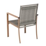 VESTIAMO CASA GIARDINO - Set da giardino 7 pezzi Tavolo con 6 Sedie struttura in Acciaio Effetto Legno e Top in Polywood - immagine 6