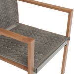 VESTIAMO CASA GIARDINO - Set da giardino 7 pezzi Tavolo con 6 Sedie struttura in Acciaio Effetto Legno e Top in Polywood - immagine 7