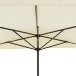 VESTIAMO CASA GIARDINO - Ombrellone Decentrato a Semicerchio da Balcone con manovella Ècru h2,30x1,30 metri - immagine 3