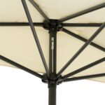 VESTIAMO CASA GIARDINO - Ombrellone Decentrato a Semicerchio da Balcone con manovella Ècru h2,30x1,30 metri - immagine 4