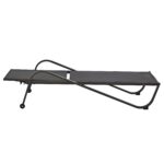VESTIAMO CASA GIARDINO - Lettino Sdraio in Acciaio e Tessuto Antracite con Ruote e Schienale Regolabile h33x193x73 cm - Ideale per Spiaggia e Campeggio - immagine 3
