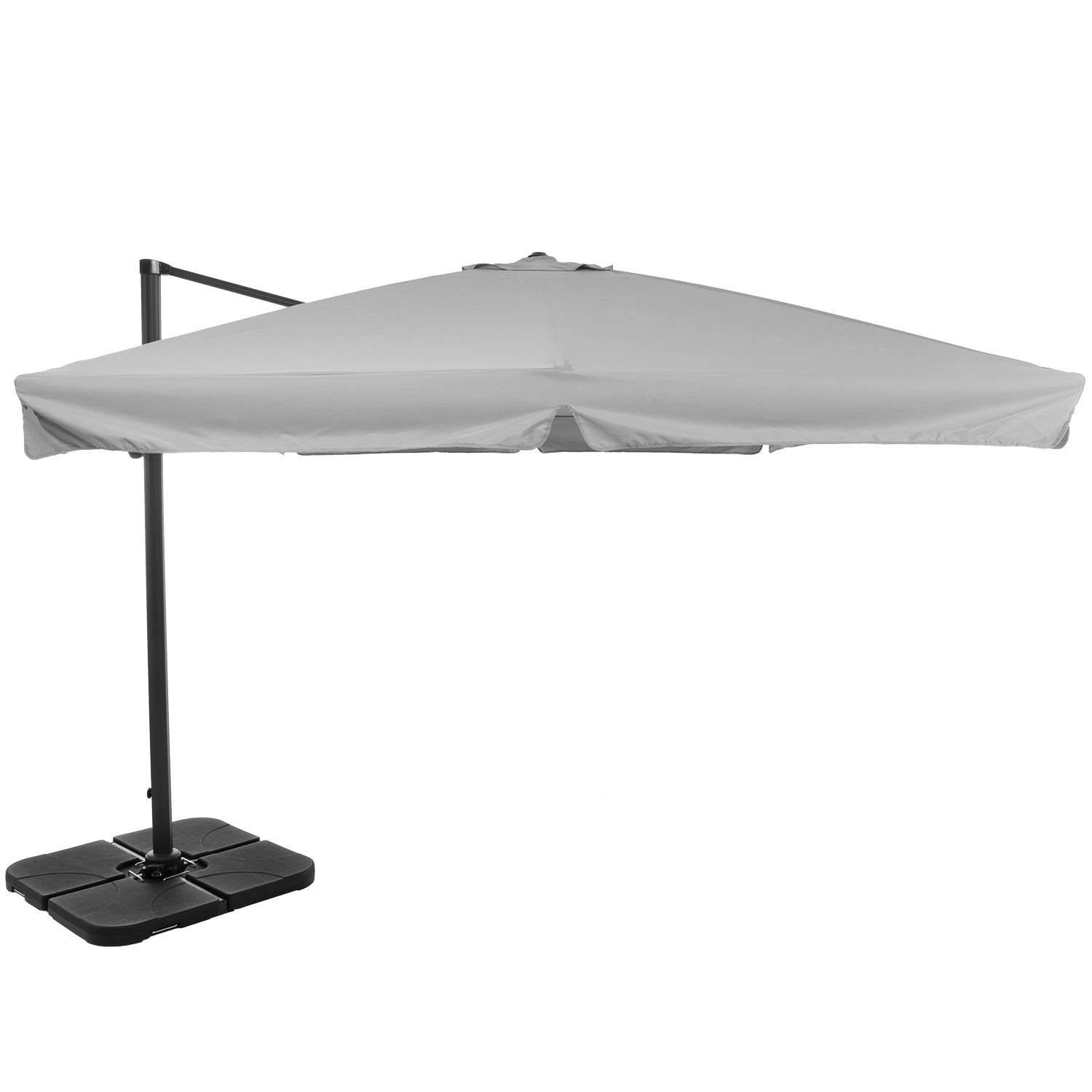 797463-01.jpg VESTIAMO CASA GIARDINO - Ombrellone a Lampada con flap telo grigio 3x4 metri - immagine 1