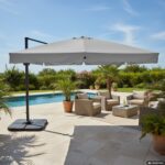 VESTIAMO CASA GIARDINO - Ombrellone a Lampada con flap telo grigio 3x4 metri - immagine 2