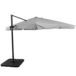 VESTIAMO CASA GIARDINO - Ombrellone a Lampada con flap telo grigio 3x4 metri - immagine 3