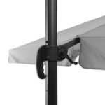 VESTIAMO CASA GIARDINO - Ombrellone a Lampada con flap telo grigio 3x4 metri - immagine 4