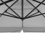 VESTIAMO CASA GIARDINO - Ombrellone a Lampada con flap telo grigio 3x4 metri - immagine 5