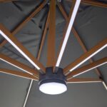 VESTIAMO CASA GIARDINO - Ombrellone da giardino con LED e Pannello Solare Grigio 3x4 metri - immagine 5