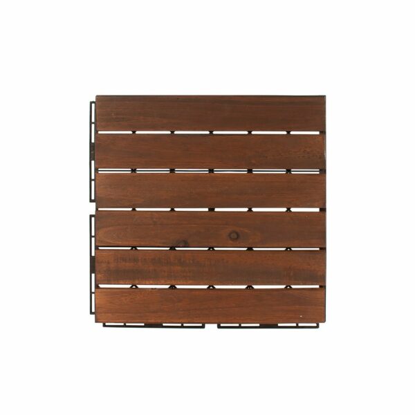 VESTIAMO CASA GIARDINO - Set 6 mattonelle in legno di Acacia Scuro 30x30cm
