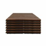 VESTIAMO CASA GIARDINO - Set 6 mattonelle in legno di Acacia Scuro 30x30cm - immagine 2