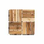 VESTIAMO CASA GIARDINO - Set 6 mattonelle in legno di Acacia Naturale 30x30cm
