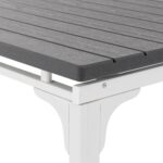 VESTIAMO CASA GIARDINO - Tavolo da giardino allungabile in acciaio con Doghe Effetto Legno - h76x180/240x89,5 cm - immagine 4