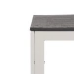 VESTIAMO CASA GIARDINO - Tavolo da giardino in acciaio Bianco con Doghe Effetto Legno Antracite - h74x156x78 cm - immagine 5