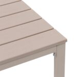 VESTIAMO CASA GIARDINO - Set da giardino 4 pezzi struttura in acciaio Beige con Doghe in HDPE Effetto Legno Tortora - immagine 3