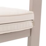 VESTIAMO CASA GIARDINO - Set da giardino 4 pezzi struttura in acciaio Beige con Doghe in HDPE Effetto Legno Tortora - immagine 4