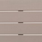 VESTIAMO CASA GIARDINO - Set da giardino 4 pezzi struttura in acciaio Beige con Doghe in HDPE Effetto Legno Tortora - immagine 6
