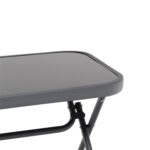 VESTIAMO CASA GIARDINO - Set da giardino 4 pezzi con Struttura in Acciaio Antracite, Tavolino con top in vetro e cuscini Tortora - immagine 3
